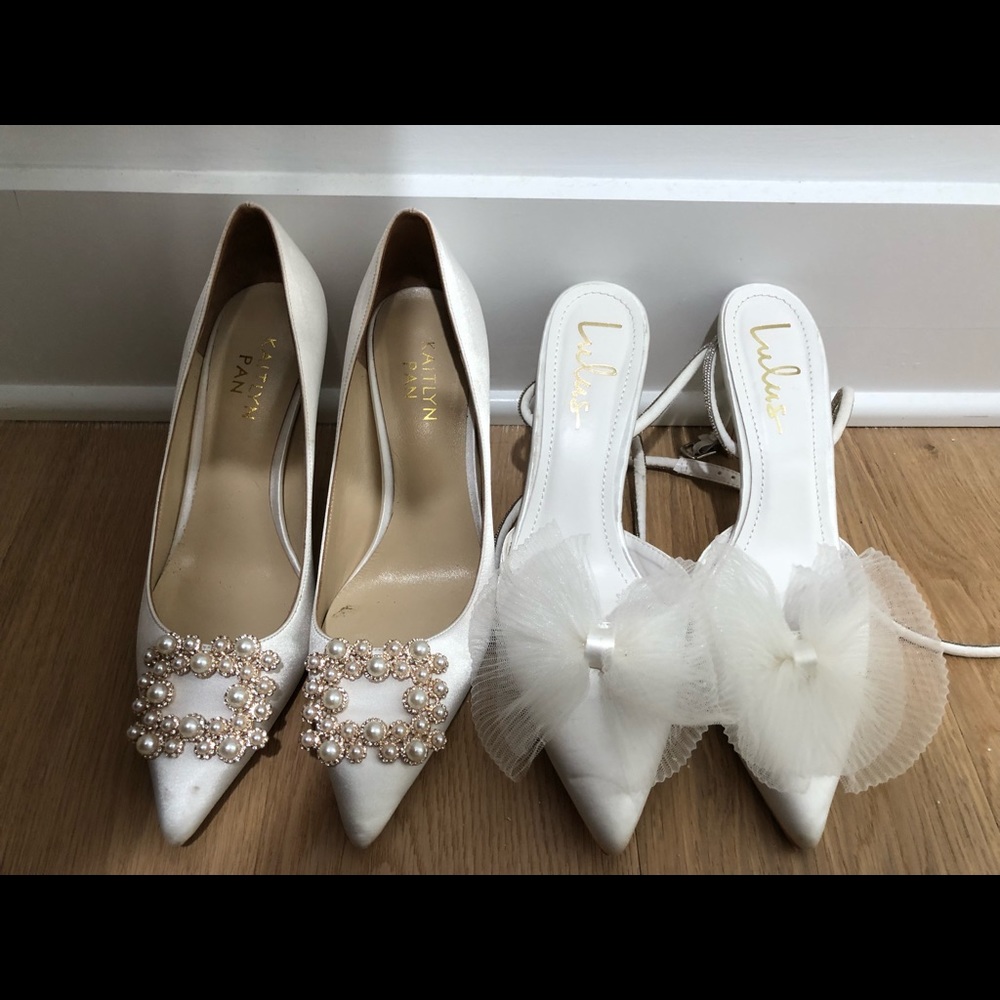 Size 8 bridal shoes worn 1